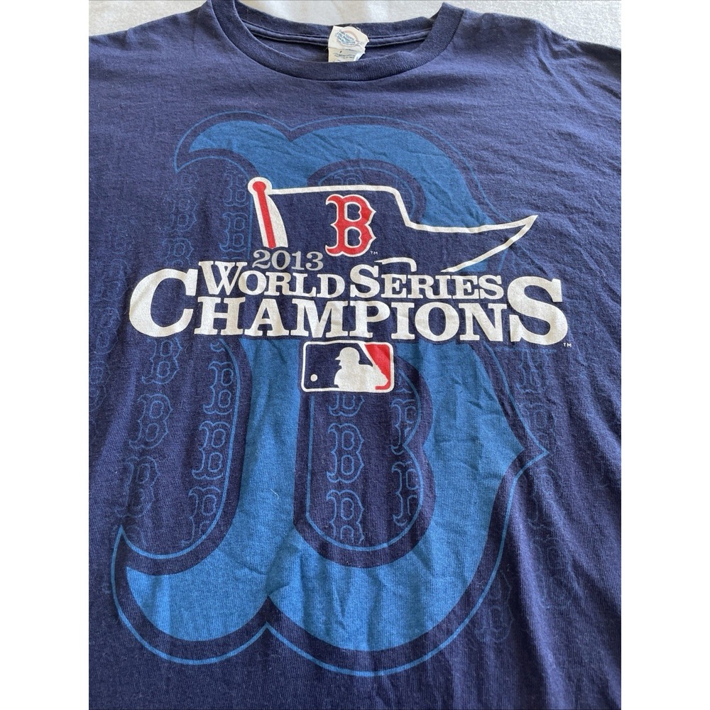 Boston Red Sox MLB 2013 World Series Champions Delta Apparel Shirt Men's Size L - Picture 2 of 9